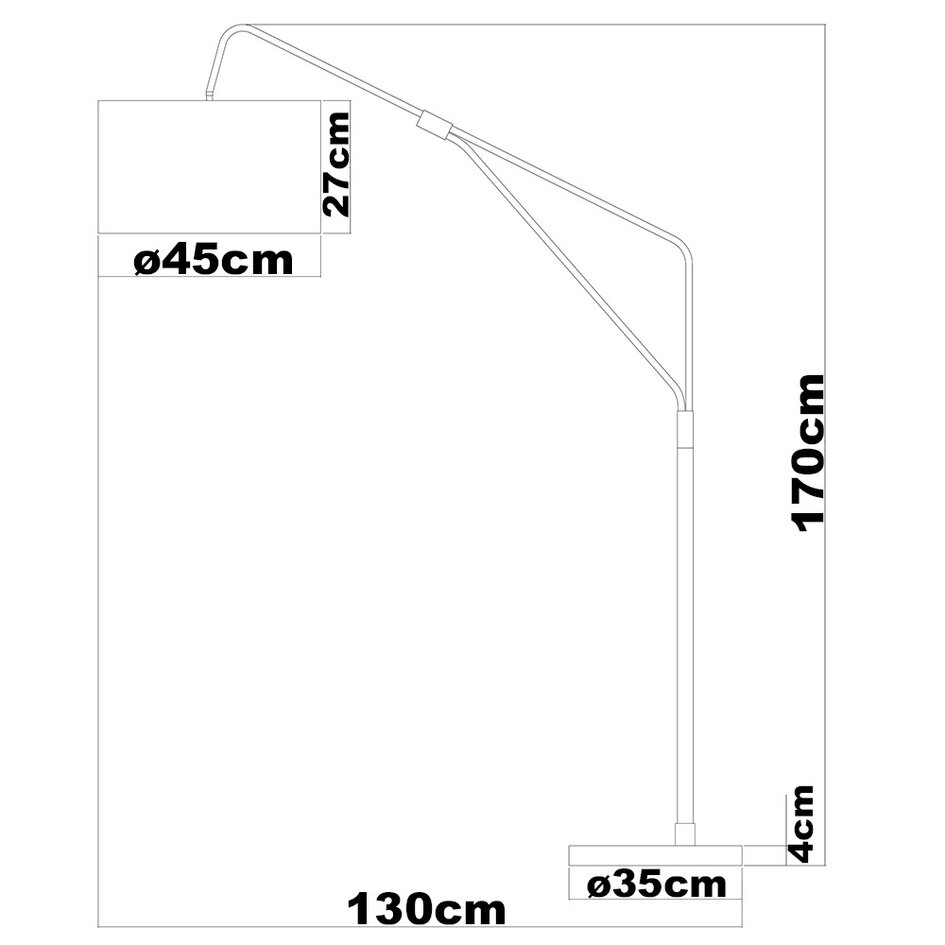 Design lampa podłogowa z marmurem i złotymi detalami - Monica