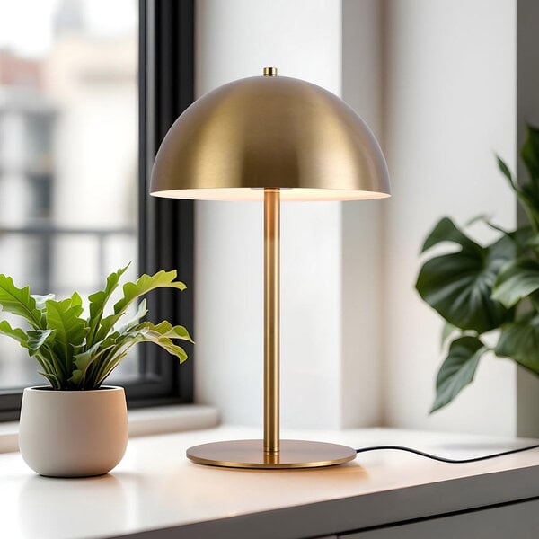 Złota lampa stołowa Joanne