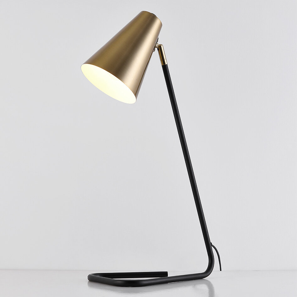 Lampa stołowa Watson - czarna ze złotem