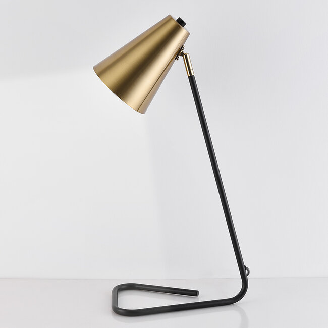 Lampa stołowa Watson - czarna ze złotem