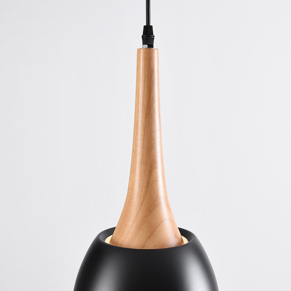 Lampa wisząca Holly z drewnianym detalem