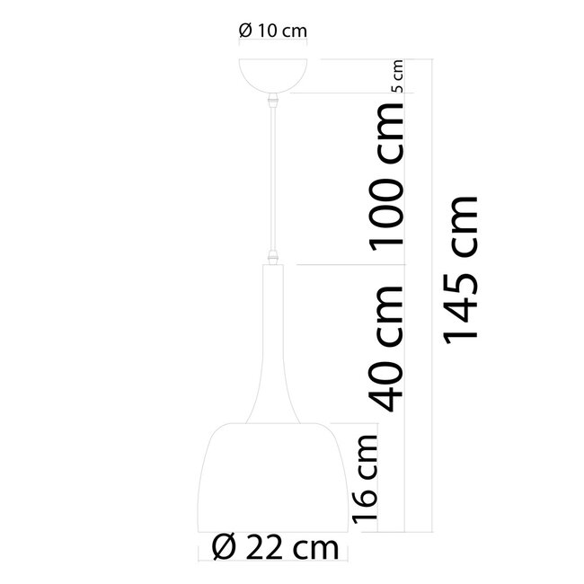 Lampa wisząca Holly z drewnianym detalem