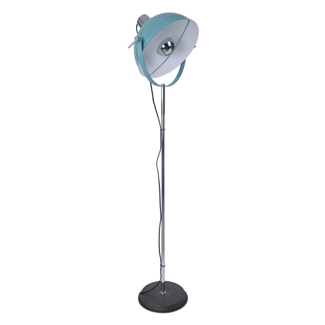 Lampa stojąca z uchylnym kloszem Lazos - niebieska