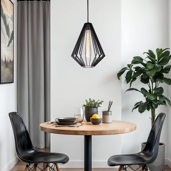 1-punktowa lampa wisząca Penta – czarna