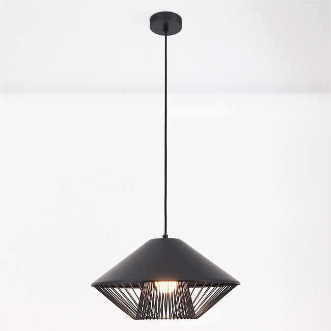 Nowoczesna lampa wisząca Aiva - czarna