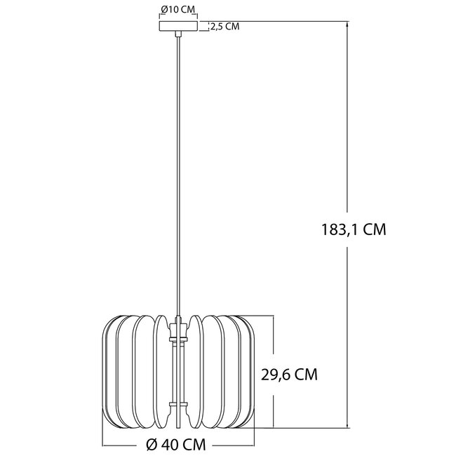 Lampa wisząca z filcu PET, żółta - Benthe