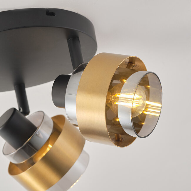 Lampa sufitowa z obrotowymi reflektorami, 3 światła - Emas