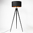 Lampa podłogowa typu tripod z materiałowym kloszem - Tessuto