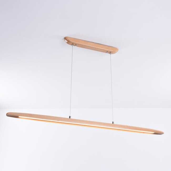 Drewniana 3-stopniowo ściemnialna lampa wisząca Liora