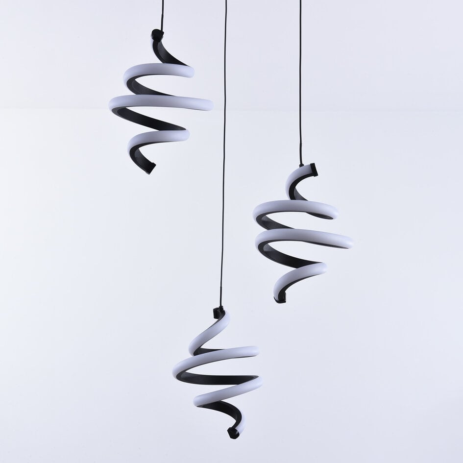 Design lampa wisząca ze skręconymi 3-stopniowo ściemnialnymi diodami LED - Bojana
