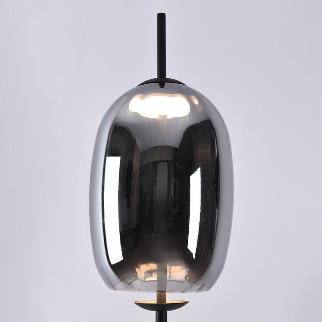 Lampa podłogowa 3-stopniowo ściemnialne i przydymione szkło - Noelle