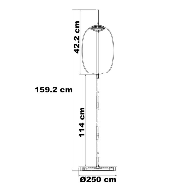 Lampa podłogowa 3-stopniowo ściemnialne i przydymione szkło - Noelle