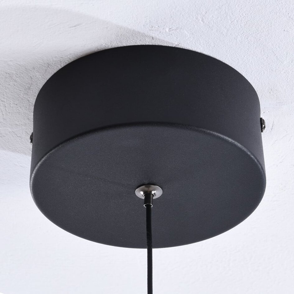 Lampa wisząca Florine ze szkła dymionego z przejściem kolorów i 3-stopniowo ściemnialnymi LED-ami