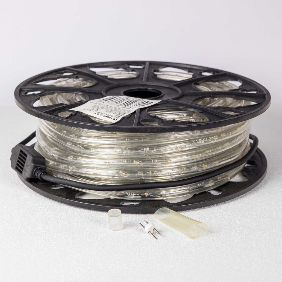 Wąż świetlny okrągły 13 mm | 25 metrów z 750 diodami LED | 2700K