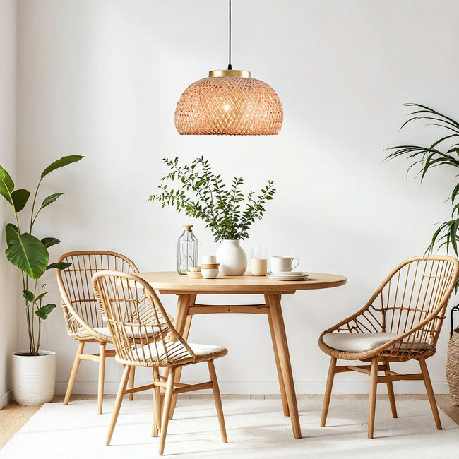 Bohemian bambusowa lampa wisząca Thane