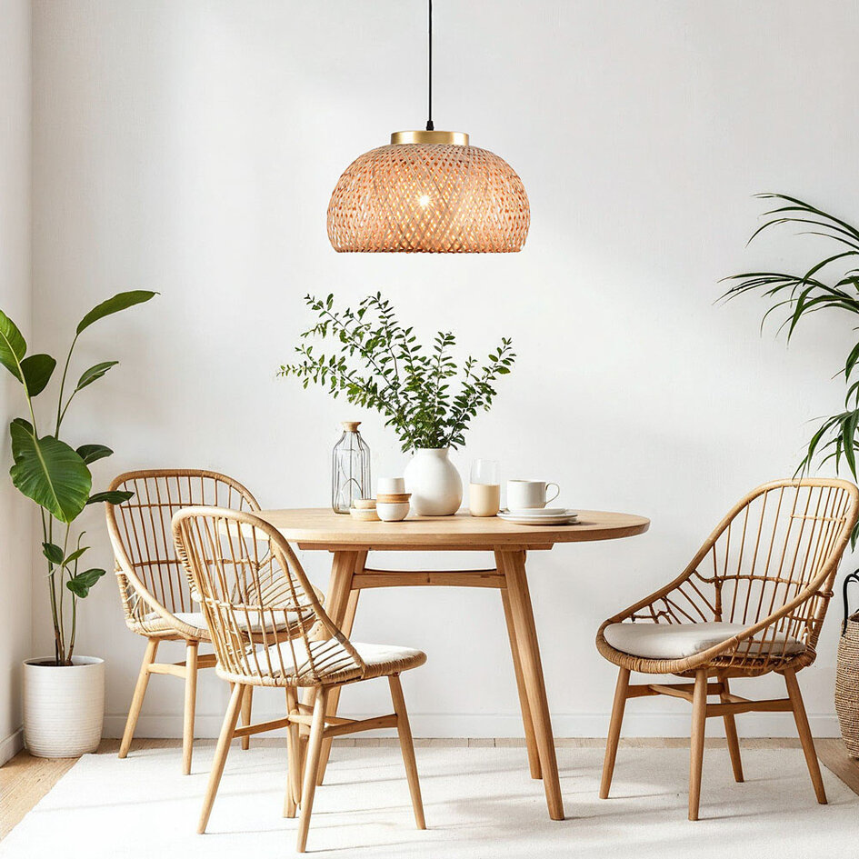 Bohemian bambusowa lampa wisząca Thane