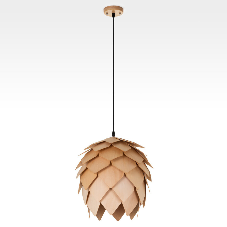 Modna drewniana lampa wisząca Indore
