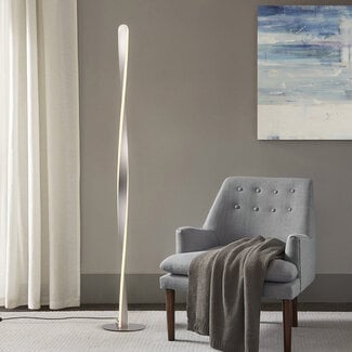 Skręcona lampa podłogowa - Locke