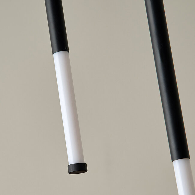 Lampa wisząca w kształcie rury, czarna - Rura