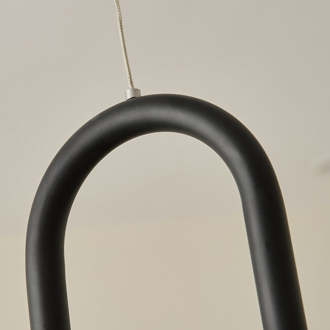 Lampa wisząca w kształcie rury, czarna - Rura