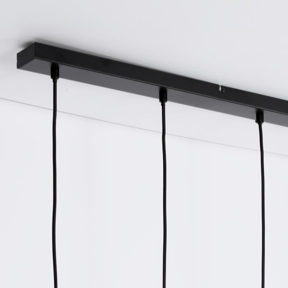 Lampa wisząca z przydymionym szkłem i efektem lustra, 5 światła - Cinza