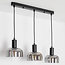 Nowoczesna lampa wisząca czarna, 3 światła - Pilka