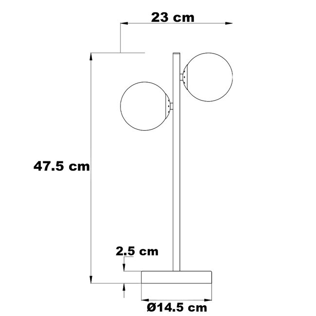Lampa stołowa, 2 światła - Pallon