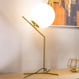 Lampka stołowa z mlecznobiałym szkłem - Stopa