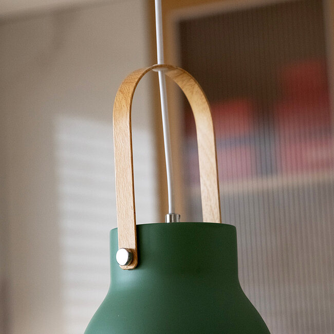 Rustykalna lampa wisząca Zelena - zielona