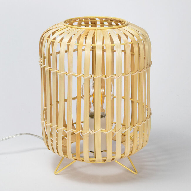 Drewniana lampka stołowa - Valge