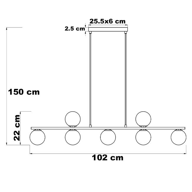 Luksusowa lampa wisząca z mlecznobiałym szkłem - Syv