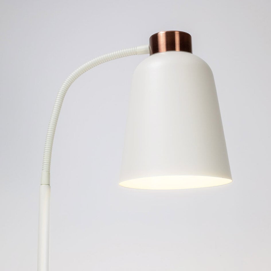 Retro lampa podłogowa biała - Arch
