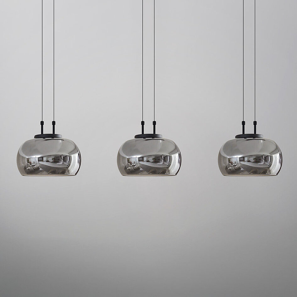 Lampa wisząca z przydymionym szkłem i 3-stopniowym ściemnianiem - Gujo