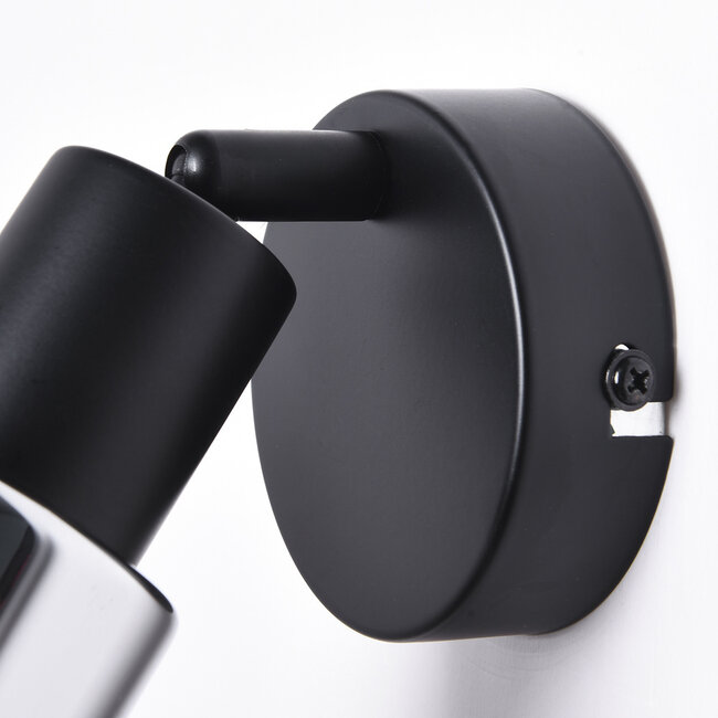 Kinkiet Atica ze szkłem dymionym - obrotowy