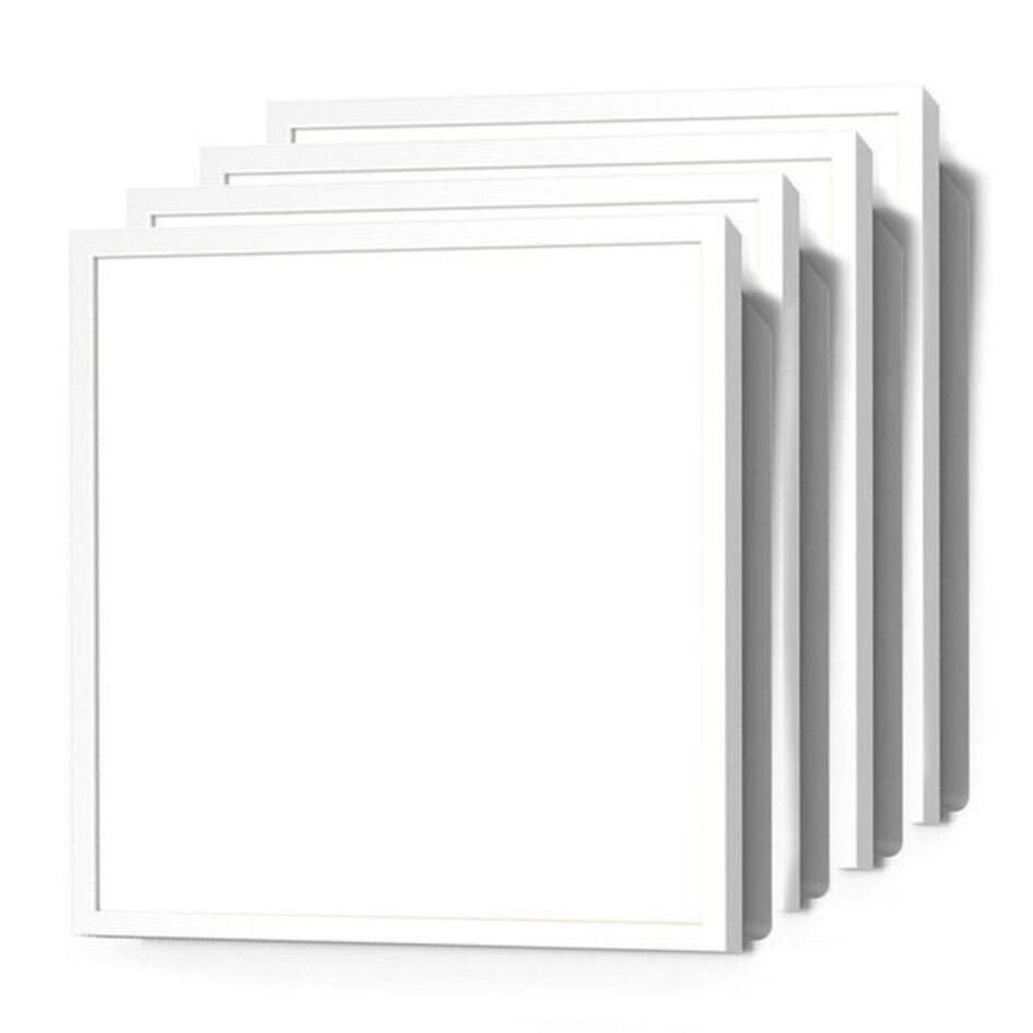 Zestaw 4 paneli LED, 60x60cm, UGR<22, 24W, 4000K z hakami do zawieszania