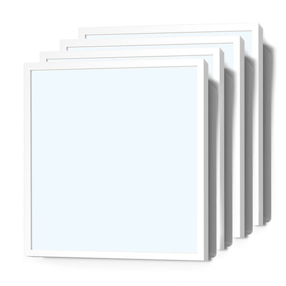 Zestaw 4 paneli LED, 60x60cm, UGR<22, 24W, 6500K z hakami do zawieszania