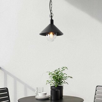 Zewnętrzna lampa wisząca Jette - czarna
