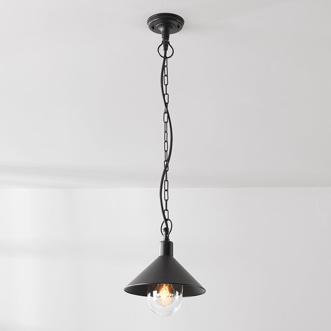 Zewnętrzna lampa wisząca Jette - czarna