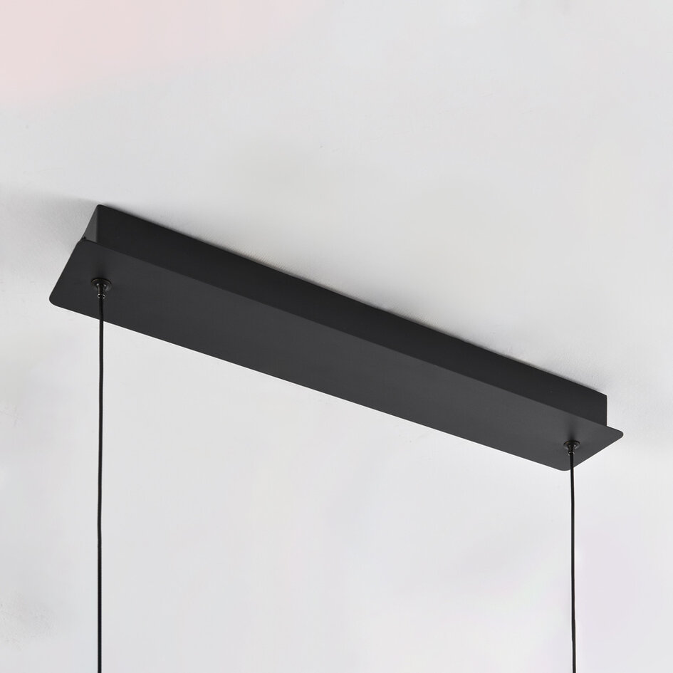 Lampa wisząca Kyo, 6 światła - czarne ze złotym