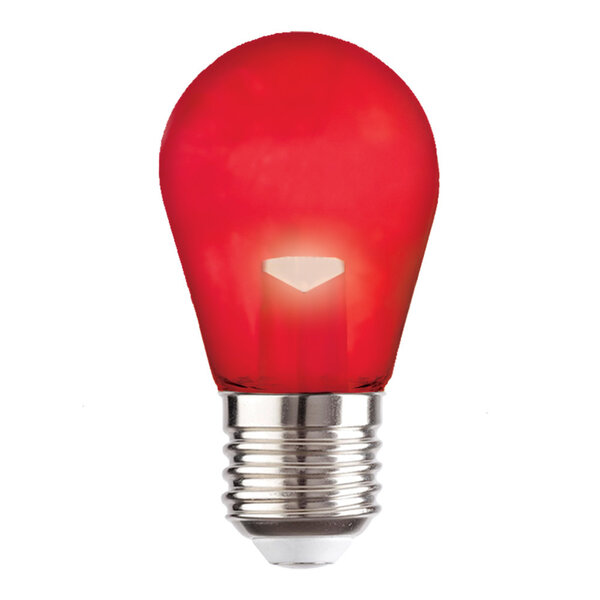 2 watowa ściemnialna lampa LED z gniazdkiem E27 - czerwona