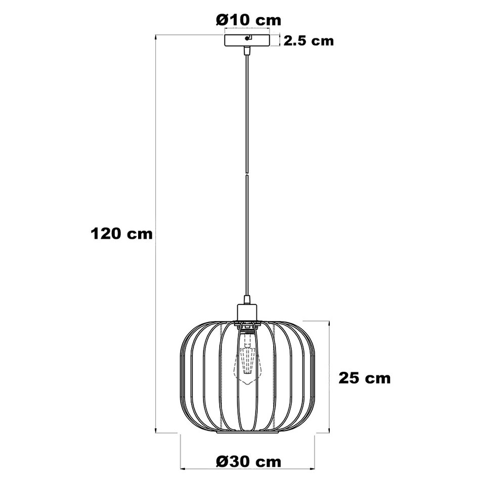 Czarna lampa wisząca Dila ze szkłem dymionym