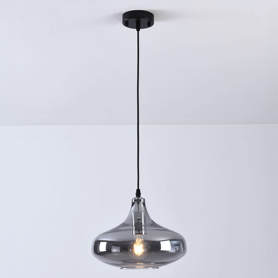 1-światło lampa wisząca Trinidad ze szkłem przydymionym - wariant 1