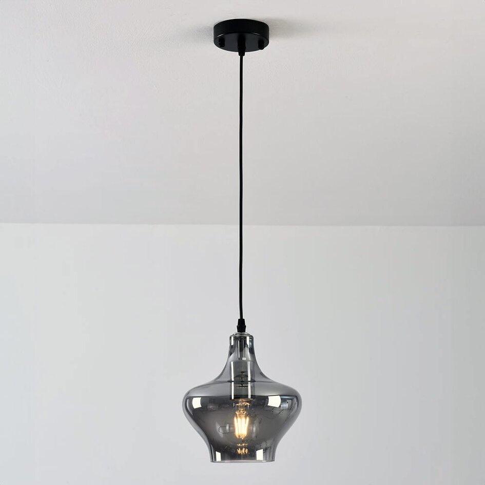 1-światło lampa wisząca Trinidad z przydymionym szkłem - wariant 3
