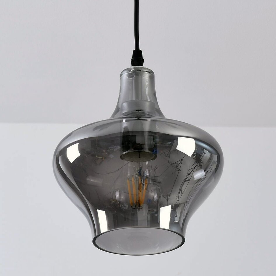 1-światło lampa wisząca Trinidad z przydymionym szkłem - wariant 3