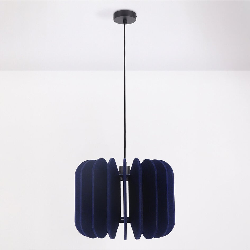 Lampa wisząca z filcu PET granatowa - Benthe
