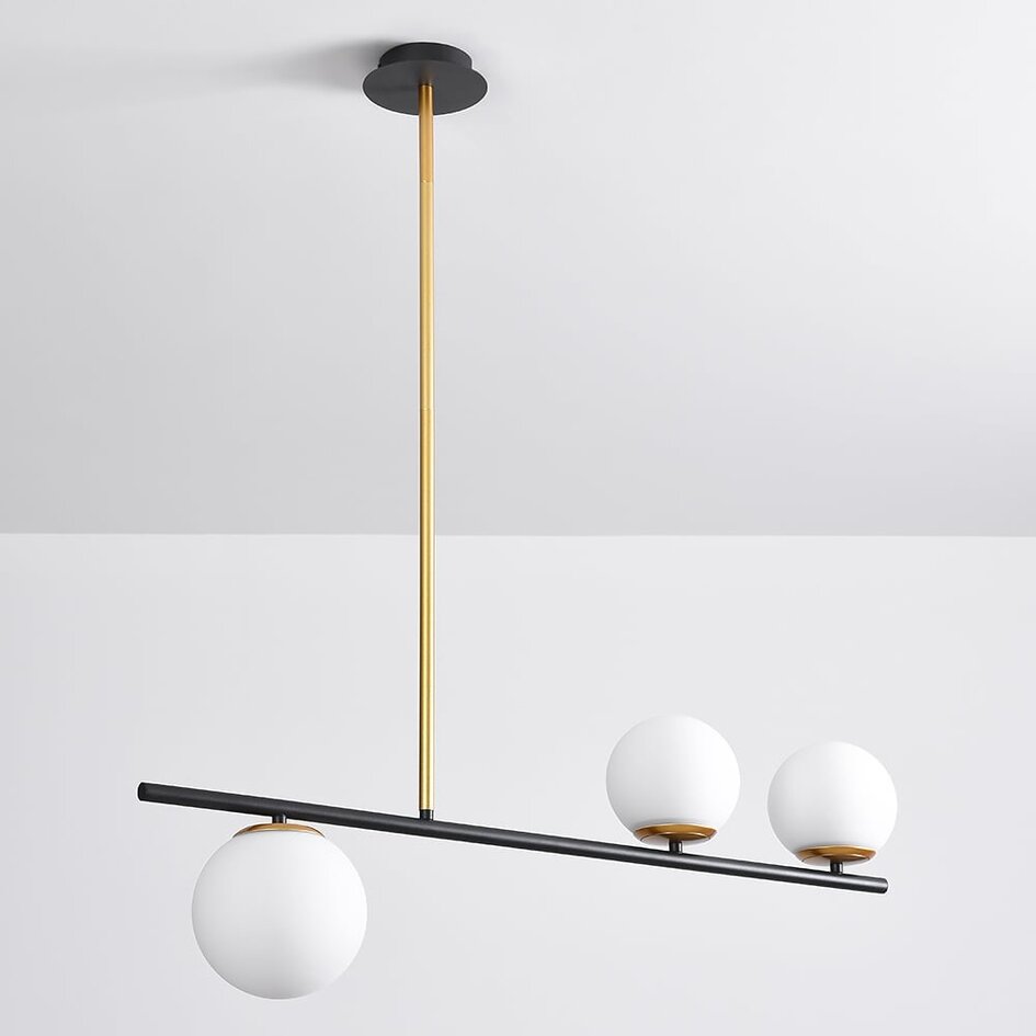 Design lampa wisząca Danny, 3 światła - Mlecznobiały