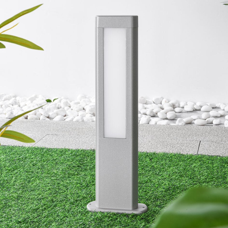 Lampa podłogowa zewnętrzna Stein - srebrna