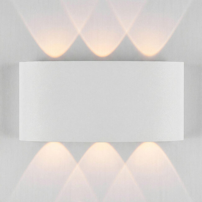 Nowoczesna designerska kinkiet Sena do użytku na zewnątrz – biała