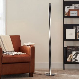 Lampa podłogowa skręcona Locke - czarne
