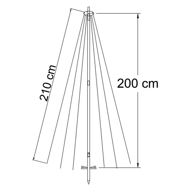 Choinka zewnętrzna z masztem flagowym